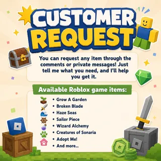 REQUEST ROBLOX GAME ITEMS