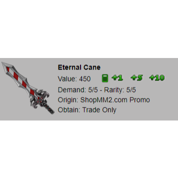 Other Mm2 Eternal Cane In Game Items Gameflip - roblox murderer mystery 2 eternal code roblox description