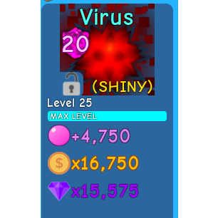 Pet 1x Shiny Virus Lvl Max In Game Items Gameflip - shiny giant robot roblox