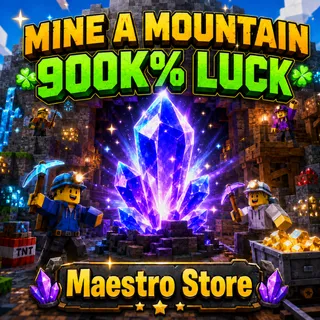 900k Luck (x2 450k% Luck) Mine A Mountain | Roblox