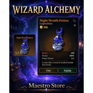 SSS Night Wraith Potion - Wizard Alchemy