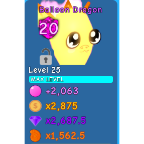 Pet 1x Balloon Dragon Max In Game Items Gameflip - 