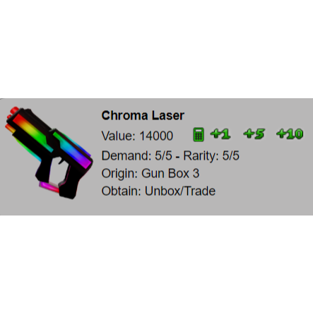 Roblox Mm2 Mm2 Values Other Mm2 Chroma Laser In Game Items Gameflip