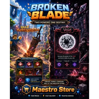 1x Wyvern Ignition Set + 7500x/7.5k Void Ore (Max)| Broken Blade 