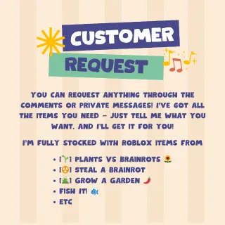 REQUEST ITEMS GAME ON ROBLOX