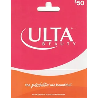 $50.00 USD  ULTA gift card（Please stay online after purchasing）