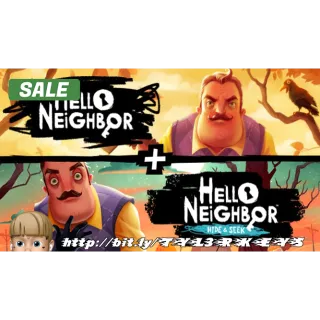 Hello Neighbor + Hello Neighbor Hide and Seek Steam Key 🔑 / Worth $59.98 / 𝑳𝑶𝑾𝑬𝑺𝑻 𝑷𝑹𝑰𝑪𝑬 / TYL3RKeys✔️