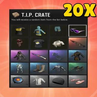 PUBG TIP CRATE Code x 20 | T.I.P. CRATE