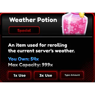 WEATHER POTION -  x200