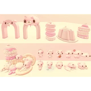 adopt me cutecore huge gloomy bear plushies and funiture bundle