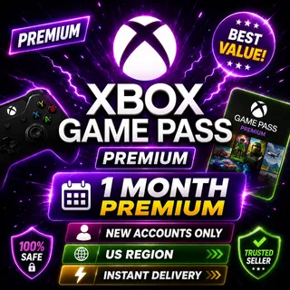 Xbox Game Pass Premium 1 Month | US Region | Instant Delivery | New Accounts Only