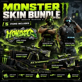 Call of Duty Modern Warfare 4 | 5 Skins + 2XP | Monster Energy Bundle