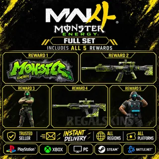 Call Of Duty Modern Warfare 4 Monster Energy Full Set Codes Operator Skins + MORE