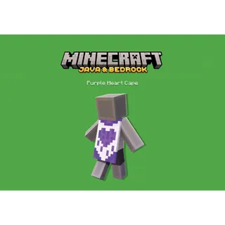 Minecraft Java & Bedrock Edition - Purple Heart Cape XBOX One / Xbox Series X|S / PC