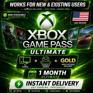 Xbox Game Pass Ultimate 1 Month Digital Code | USA Region | Instant Delivery