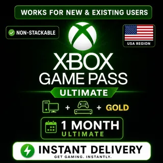 Xbox Game Pass Ultimate 1 Month Membership US Key ⚡[ 𝐈𝐍𝐒𝐓𝐀𝐍𝐓 𝐃𝐄𝐋𝐈𝐕𝐄𝐑𝐘 ]