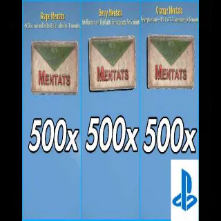 500x Orange, Berry and Grape Mentats.