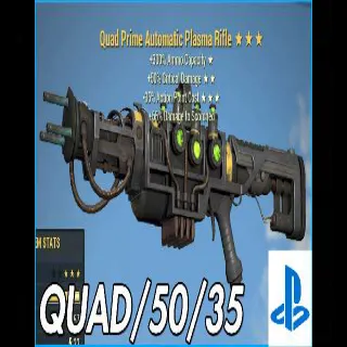 Plasma Rifle Quad/50/35 + 10000 Ultracite Plasma Cartridge.