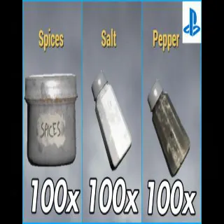 100 Spices, Salts and Peppers.