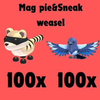 magpie 100x sneak weasel 100x- Adopt me