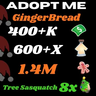 GingerBread Bucks AgeUp potions Tree Sasquatch - Adopt me