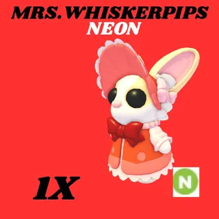 MRS. WHISKERPIPS 1X NEON  - Adopt Me