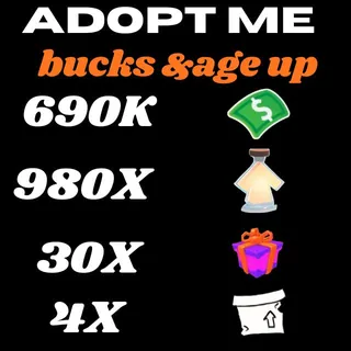 Bucks And Potions And 30X Admin Abuse Box And 4X 2D Box - Adopt Me