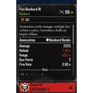 Fire Bombard III---(Cutthroat)