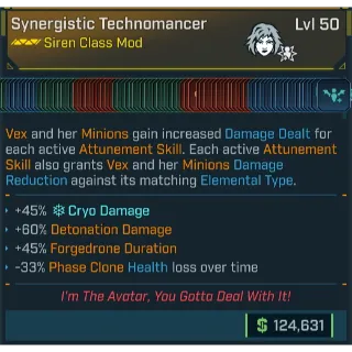  ⭐[MODDED] L50 SIREN (VEX) CLASS MOD - MAX ALL VEX SKILLS - +12 PERKS - TONS OF MODDED STATS⭐