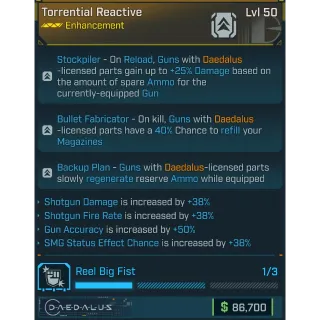 ⭐[MODDED] L50 ENHANCEMENT (DAEDALUS) - 3 DAEDALUS PERKS + 38% SG DMG - 38% SG FIRE RATE - 50% GUN ACC - 38% SMG SE CHANCE⭐