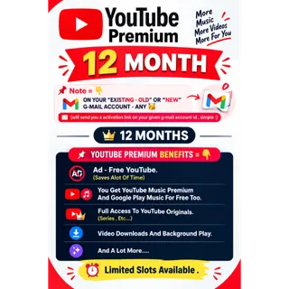 YouTube 12 Month Premium