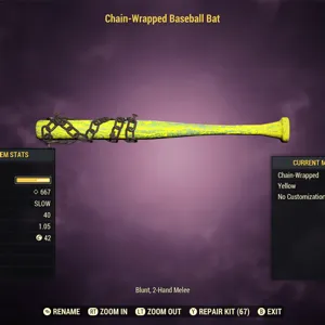Yellow Baseball Bat 45