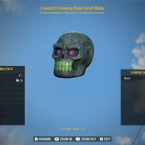 Glowing Bone Head Mask