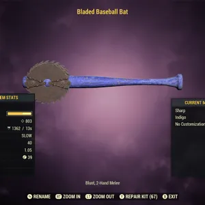 Indigo Baseball Bat 45