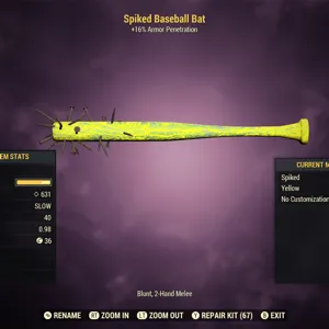 Yellow Baseball Bat 45