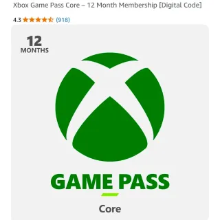 USA Xbox Game Pass Core – 12 Month Membership [Digital Code]