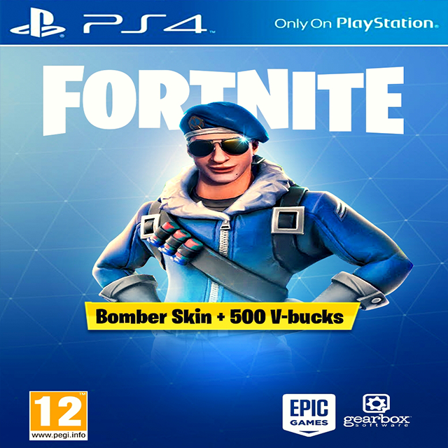 fortnite bomber skin 500 v bucks ps4 europe - skin fortnite 500 v bucks