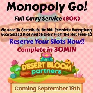 DESERT BLOOM PARTNERS EVENT X4 SLOTS RUSH COMPLETED IN 30MIN