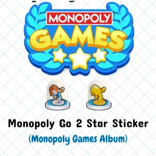 MONOPOLY Games Album - 2 Star Sticker