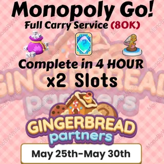 GINGERBREAD PARTNERS EVENT x2 SLOTS RUSH COMPLETE IN 4 HOURS