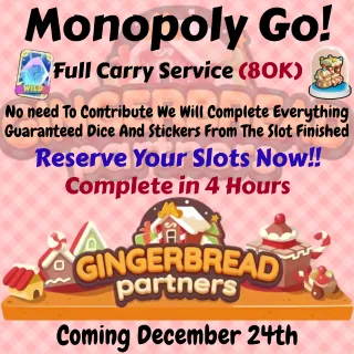 GINGERBREAD PARTNERS EVENT X2 SLOT RUSH COMPLETED IN 4 HOURS