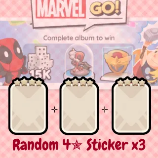 BUNDLE Set Random 4✮ Sticker x3