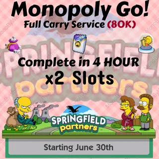 SPRINGFIELD PARTNERS EVENT x2 SLOTS RUSH COMPLETE IN 4 HOURS