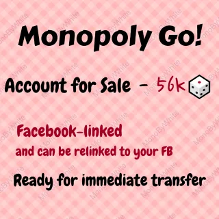 Monopoly Account for Sale — 56k🎲| FB-Linked | Immediate Transfer