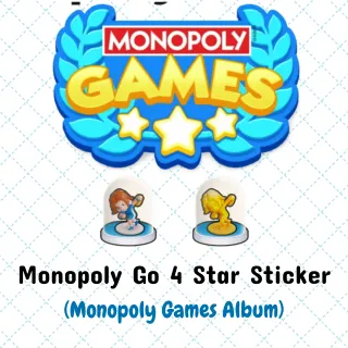 MONOPOLY GAMES ALBUM - 4 STAR STICKER