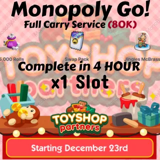 TOYSHOP PARTNERS EVENT x1 SLOT RUSH COMPLETE IN 4 HOURS