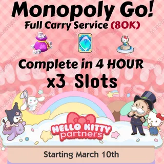 HELLO KITTY PARTNERS EVENT x3 SLOTS RUSH COMPLETE IN 4 HOURS