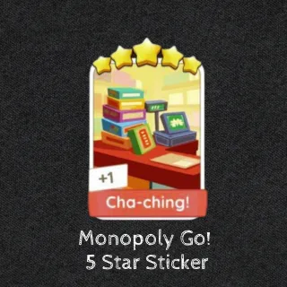 Monopoly GO - 5 Star Sticker - Cha-Ching!