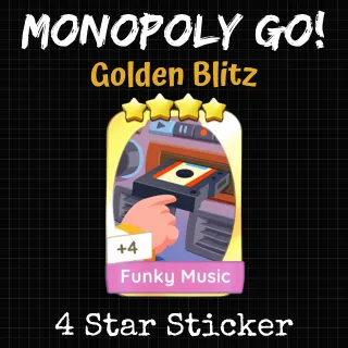 GOLDEN BLITZ - FUNKY MUSIC 4★STICKER