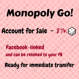 Monopoly Account for Sale — 87k🎲| FB-Linked | Immediate Transfer